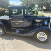 All steel body & fenders, &#039;32 grille, wood-plank truck bed. small block Chevy V8