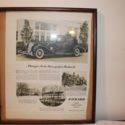 Auto, Packard Club Sedan, 1930"s, Blue magazine ad, framed