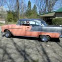beautiful 1955 chevrolet bel air 2 door hardtop salmon & gun metal grey no/reser