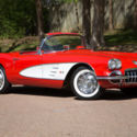 Beautiful 1959 Corvette in Roman Red with White Coves
