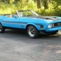 BEAUTIFUL 1973 GRABBER BLUE MUSTANG CONVERTIBLE! HEAD TURNER! BUILT MOTOR! NICE!