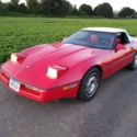 Beautiful 1987 Bright Red and White Chevrolet Corvette Convertible Low Miles