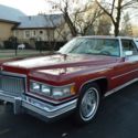BEAUTIFUL 2 OWNER PAMPERED 1975 CADILLAC COUPE DEVILLE HARDTOP FIRETHORN RED !!