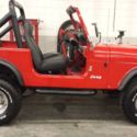 Beautiful, red 1980 Jeep CJ7 classic.