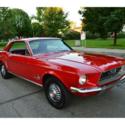 BEAUTIFUL SAME OWNER SINCE 1998 - 1968 FORD MUSTANG RED 289 A/T P/S P/B NICE !