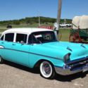 Beautiful Turquoise and White 1957 Chevrolet 210 4 Door Sedan (1955 1956 1957)