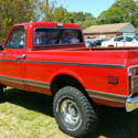 Beautifully Restored Chevy Orange 4-Wheel Drive 4 on the Floor Short Box C-10