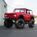 BIG RED 1977 FORD BRONCO MONSTER SHOW TRUCK 351W C6 PS PB 42&quot; TIRES DANA STRANGE