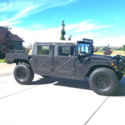 Black Humvee full Rhino Line Leather Interior
