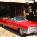 caddilac de ville convertible 1964 in red/black interior
