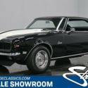 Calssic vintage muscle car Camaro tuxedo black 350ci