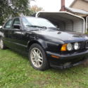 *CHECK OUT THIS BEEMER!* 1990 BMW 525i (E34) BLACK ON BLACK CUSTOM WHEELS