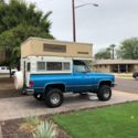 chevy blazer K5 4x4 with 12 valve Cummins diesel and Four Wheel truck camper
