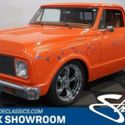 Chopped C10 V8 Auto Classic Vintage Collector Pearlescent Flames Orange Custom T