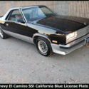 CLASSIC 1986 CHEVROLET EL CAMINO SS PICKUP! BLUE LICENSE PLATE CALIFORNIA CAR!