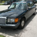 Classic 1990 Mercedes 420SEL Black/Palamino Leather