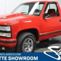 classic chevy bbc sports truck red cloth interior pickup
