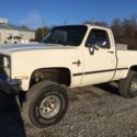 classic chevy trucks white 1983 C10 4X4 with 3 inch lift clean body 4 speed tran