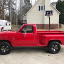 Classic red 1982 Ford F-150 4x4 Stepside/Flareside
