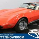 classic vintage c3 Chevy Vette red white vinyl interior t tops chrome wheels