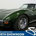 Classic Vintage Chevy Vette, T-Tops, 350 V8, 4 Speed Manual, Green, Chrome Bumpe