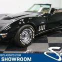 classic vintage chrome 427 convertible vette black tan c3 chevy