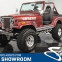 classic vintage chrome 4x4 cj7 lifted 360 v8 auto transmission burgundy