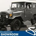 classic vintage chrome 4x4 fj40 yota 4.2 liter inline 6 4 speed manual gray