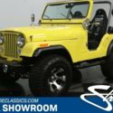 classic vintage chrome 4x4 mopar cj5 350 v8 4-speed manual soft top yellow