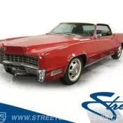 classic vintage chrome caddy eldorado 429 v8 auto transmission red