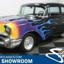 classic vintage chrome chevy 150 tri-five 400 v8 3-speed auto transmission black