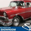 classic vintage chrome chevy 210 350 v8 4-speed auto transmission maroon