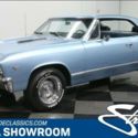 classic vintage chrome chevy 327 v8 700r4 transmission flowmasters blue