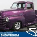 classic vintage chrome chevy 5 window 350 v8 4-speed auto transmission purple