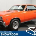 classic vintage chrome chevy big block 454 v8 4 speed manual orange