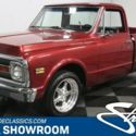 classic vintage chrome chevy c10 350 v8 3-speed auto transmission maroon