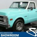 classic vintage chrome chevy c10 350 v8 auto transmission stepside teal