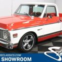 classic vintage chrome chevy c10 pickup 396 big block v8 auto transmission red