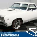 classic vintage chrome chevy el 327 v8 auto transmission white