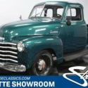 classic vintage chrome chevy green black vinyl interior painted wooden bed