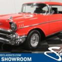classic vintage chrome chevy hard top 283 v8 manual transmission red