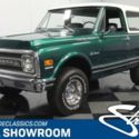 classic vintage chrome chevy k5 4x4 blazer 307 v8 3 on the tree green