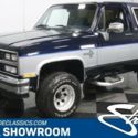 classic vintage chrome chevy k5 blazer 4x4 5.7 v8 auto transmission blue