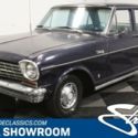 classic vintage chrome chevy nova inline 6 auto transmission blue