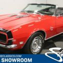 classic vintage chrome chevy pony car convertible rs/ss 396 v8 red