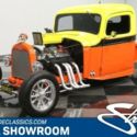 classic vintage chrome chevy rat rod 305 v8 auto transmission yellow and orange