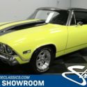classic vintage chrome chevy ss restomod zz502 v8 5-speed manual yellow