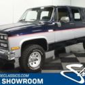 classic vintage chrome chevy suburban suv 350 v8 auto transmission blue silver