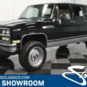 classic vintage chrome chevy suv 4x4 350 v8 auto transmission black