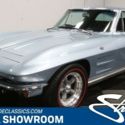 classic vintage chrome chevy vette 327 l76 v8 manual trans silver blue metallic